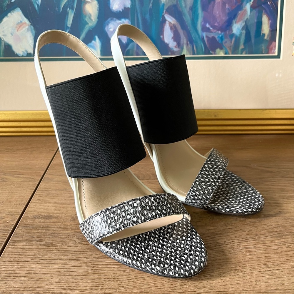 BCBGeneration Black and White Heels